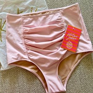 KJ light pink ruched bottoms
